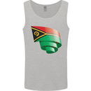 Curled Vanuatu Flag Day Football Mens Vest Tank Top Sports Grey