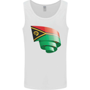 Curled Vanuatu Flag Day Football Mens Vest Tank Top White