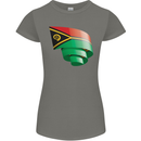 Curled Vanuatu Flag Day Football Womens Petite Cut T-Shirt
