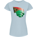 Curled Vanuatu Flag Day Football Womens Petite Cut T-Shirt