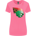 Curled Vanuatu Flag Day Football Womens Wider Cut T-Shirt Azalea