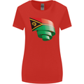 Curled Vanuatu Flag Day Football Womens Wider Cut T-Shirt Red