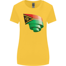 Curled Vanuatu Flag Day Football Womens Wider Cut T-Shirt Yellow