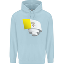 Curled Vatican Flag Childrens Kids Hoodie Light Blue