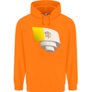 Curled Vatican Flag Childrens Kids Hoodie Orange