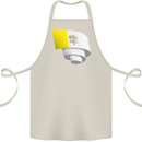 Curled Vatican Flag Cotton Apron 100% Organic Natural