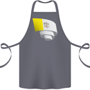 Curled Vatican Flag Cotton Apron 100% Organic Steel
