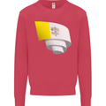 Curled Vatican Flag Kids Sweatshirt Jumper Heliconia