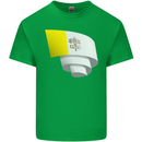 Curled Vatican Flag Kids T-Shirt Childrens Irish Green