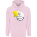 Curled Vatican Flag Mens 80% Cotton Hoodie Light Pink