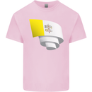 Curled Vatican Flag Mens Cotton T-Shirt Tee Top Light Pink