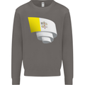 Curled Vatican Flag Mens Sweatshirt Jumper Charcoal