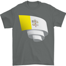 Curled Vatican Flag Mens T-Shirt 100% Cotton Charcoal