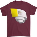 Curled Vatican Flag Mens T-Shirt 100% Cotton Maroon