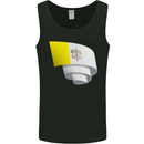 Curled Vatican Flag Mens Vest Tank Top Black