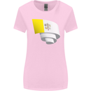 Curled Vatican Flag Womens Wider Cut T-Shirt Light Pink