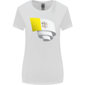 Curled Vatican Flag Womens Wider Cut T-Shirt White