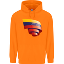 Curled Venezuela Flag Venezuelans Day Football Childrens Kids Hoodie Orange