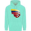 Curled Venezuela Flag Venezuelans Day Football Childrens Kids Hoodie Peppermint