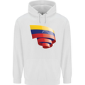 Curled Venezuela Flag Venezuelans Day Football Childrens Kids Hoodie White