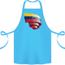 Curled Venezuela Flag Venezuelans Day Football Cotton Apron 100% Organic Turquoise