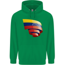 Curled Venezuela Flag Venezuelans Day Football Mens 80% Cotton Hoodie Irish Green
