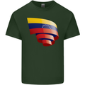 Curled Venezuela Flag Venezuelans Day Football Mens Cotton T-Shirt Tee Top Forest Green