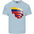 Curled Venezuela Flag Venezuelans Day Football Mens Cotton T-Shirt Tee Top Light Blue