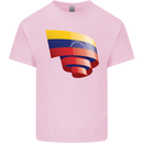 Curled Venezuela Flag Venezuelans Day Football Mens Cotton T-Shirt Tee Top Light Pink