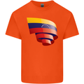 Curled Venezuela Flag Venezuelans Day Football Mens Cotton T-Shirt Tee Top Orange