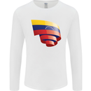 Curled Venezuela Flag Venezuelans Day Football Mens Long Sleeve T-Shirt White