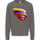 Curled Venezuela Flag Venezuelans Day Football Mens Sweatshirt Jumper Charcoal