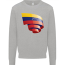 Curled Venezuela Flag Venezuelans Day Football Mens Sweatshirt Jumper Sports Grey