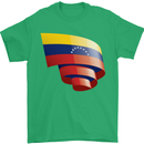 Curled Venezuela Flag Venezuelans Day Football Mens T-Shirt 100% Cotton Irish Green