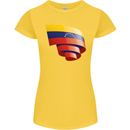 Curled Venezuela Flag Venezuelans Day Football Womens Petite Cut T-Shirt Yellow