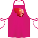 Curled Vietnam Flag Vietnamese Day Football Cotton Apron 100% Organic Pink