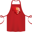 Curled Vietnam Flag Vietnamese Day Football Cotton Apron 100% Organic Red