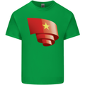 Curled Vietnam Flag Vietnamese Day Football Kids T-Shirt Childrens Irish Green