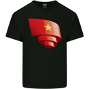 Curled Vietnam Flag Vietnamese Day Football Mens Cotton T-Shirt Tee Top Black