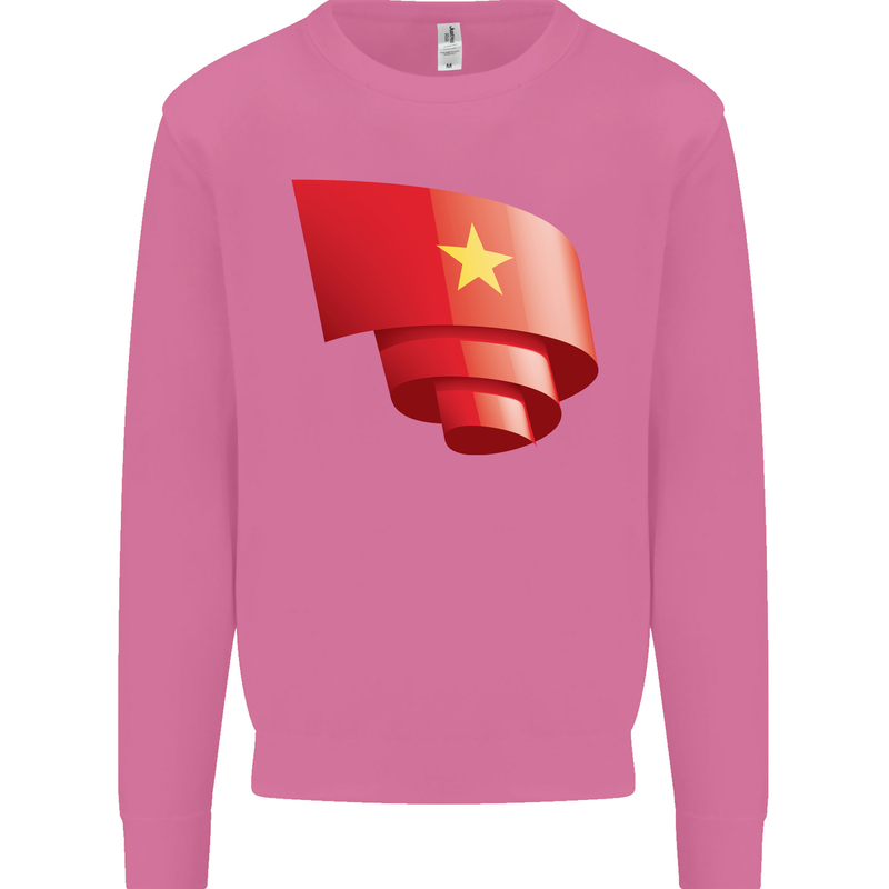 Curled Vietnam Flag Vietnamese Day Football Mens Sweatshirt Jumper Azalea