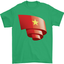 Curled Vietnam Flag Vietnamese Day Football Mens T-Shirt 100% Cotton Irish Green