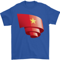 Curled Vietnam Flag Vietnamese Day Football Mens T-Shirt 100% Cotton Royal Blue