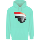 Curled Yemen Flag Yemeni Day Football Childrens Kids Hoodie Peppermint