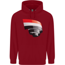 Curled Yemen Flag Yemeni Day Football Childrens Kids Hoodie Red