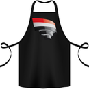 Curled Yemen Flag Yemeni Day Football Cotton Apron 100% Organic Black