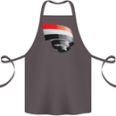 Curled Yemen Flag Yemeni Day Football Cotton Apron 100% Organic Dark Grey