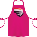 Curled Yemen Flag Yemeni Day Football Cotton Apron 100% Organic Pink
