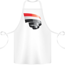 Curled Yemen Flag Yemeni Day Football Cotton Apron 100% Organic White