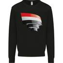 Curled Yemen Flag Yemeni Day Football Kids Sweatshirt Jumper Black