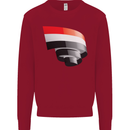 Curled Yemen Flag Yemeni Day Football Kids Sweatshirt Jumper Red
